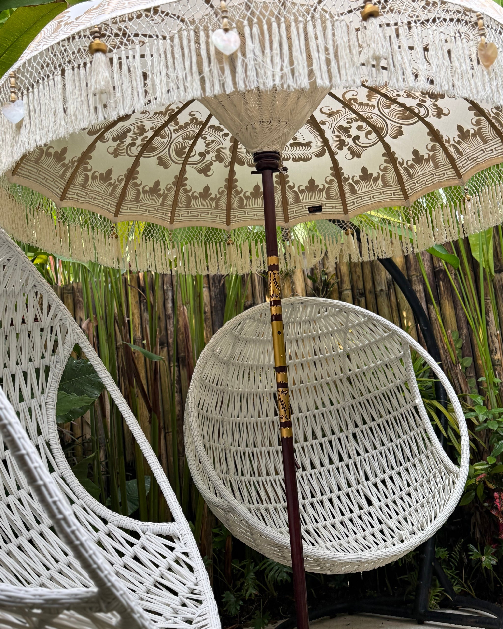 indonesian patio umbrellas Golden Abbey Balinese Parasol