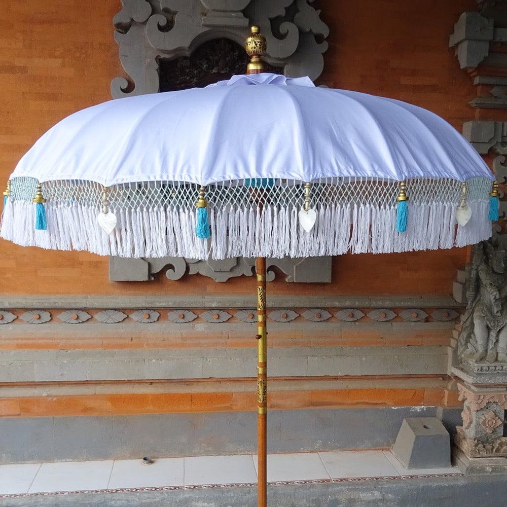 Wendy Parasol - Baliaric Balinese Garden Parasol Blue, Decorative accents, Elegant home decor, garden and home, garden decor, garden decoration, garden idea, Home decorating ideas, home with garden, Magnificent craftsmanship, new, outdoor umbrella, parasols, parasols umbrellas, patio umbrellas, Turquoise, White