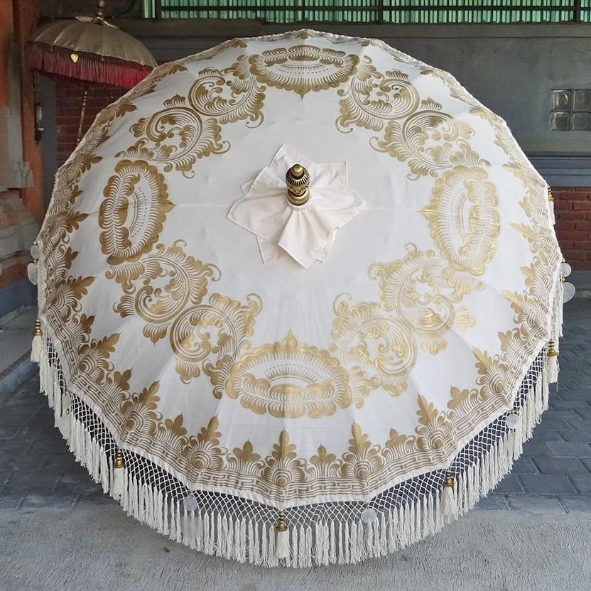 Golden Abbey Parasol - Baliaric Balinese Garden Parasol Cream, Decorative accents, Elegant home decor, Full Painted, garden and home, garden decor, garden decoration, garden idea, Home decorating ideas, home with garden, Magnificent craftsmanship, outdoor umbrella, parasols, parasols umbrellas, patio umbrellas, sd_preorder