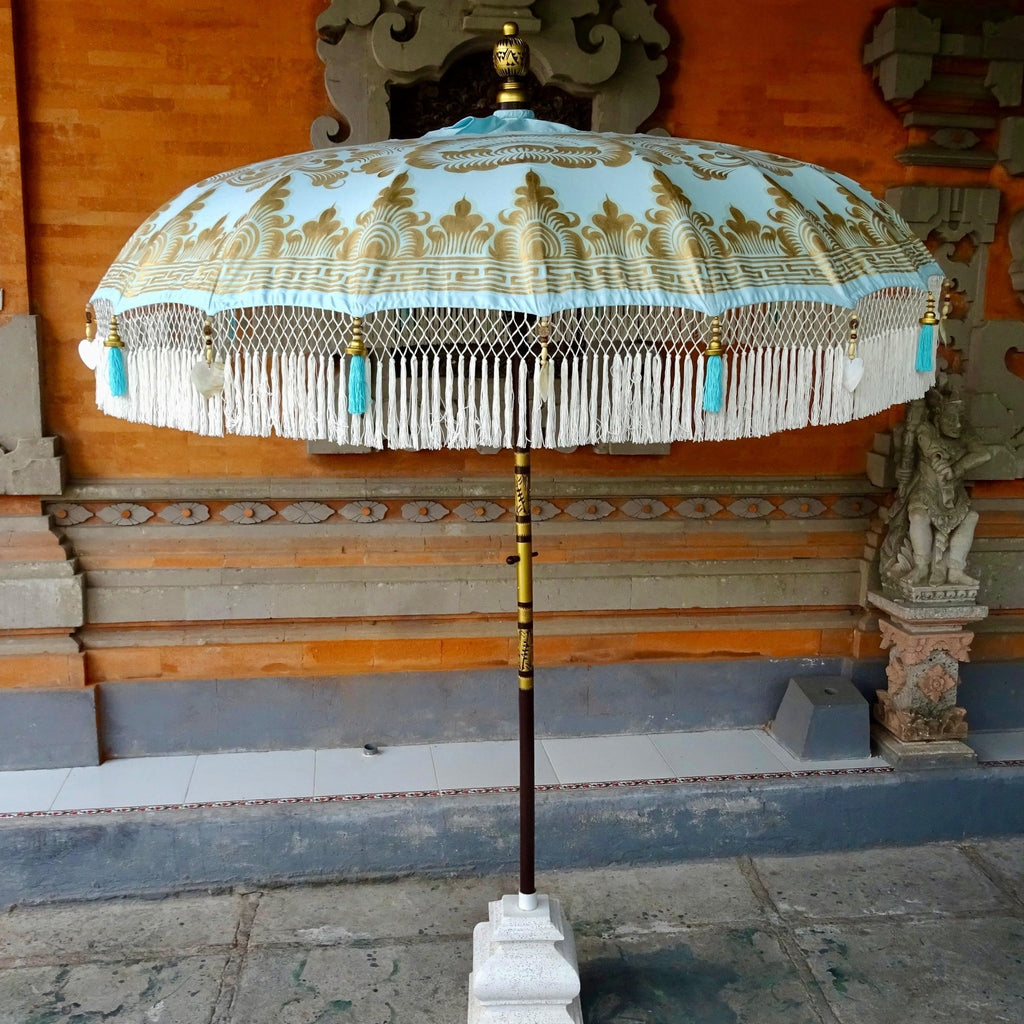 Georgie Parasol - Baliaric Balinese Garden Parasol Blue, Decorative accents, Elegant home decor, Full Painted, garden and home, garden decor, garden decoration, garden idea, Home decorating ideas, home with garden, Magnificent craftsmanship, outdoor umbrella, parasols, parasols umbrellas, patio umbrellas