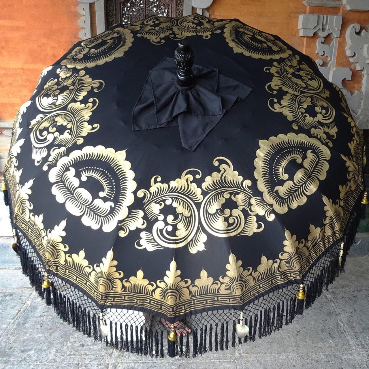 black and gold patio umbrella Carl Parasol | Black & Gold Luxurious Outdoor Shade