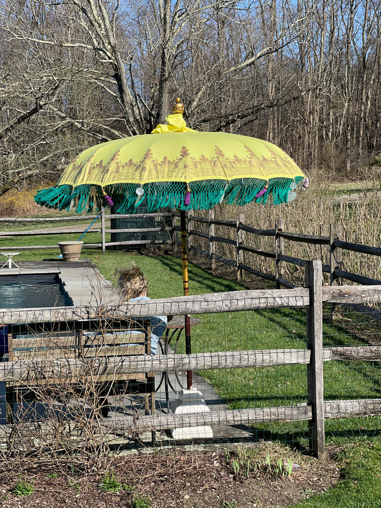 El Sol Parasol - Baliaric Balinese Garden Parasol Decorative accents, Elegant home decor, garden and home, garden decor, garden decoration, garden idea, Half Painted, Home decorating ideas, home with garden, Magnificent craftsmanship, outdoor umbrella, parasols, parasols umbrellas, patio umbrellas